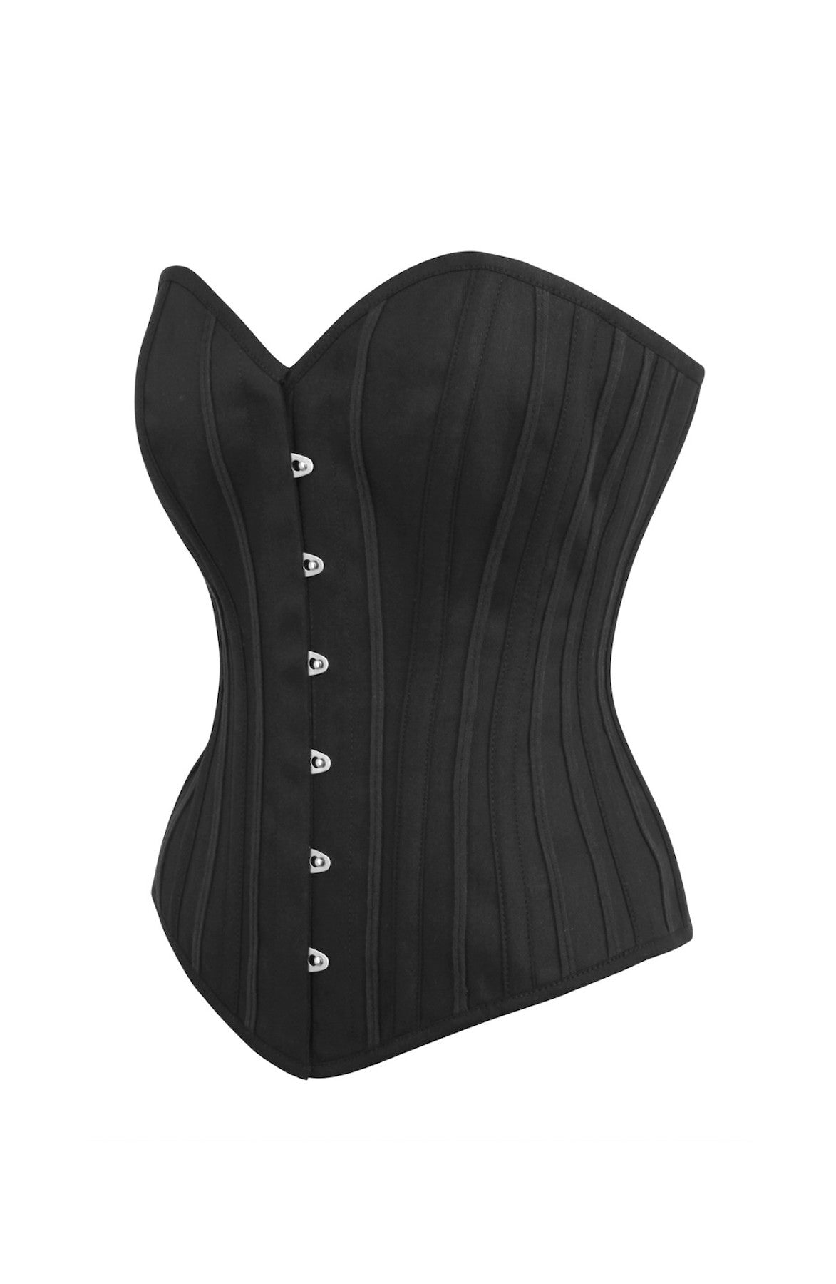 BLACK TO BASICS SWEETHEART COTTON CORSET SIDE